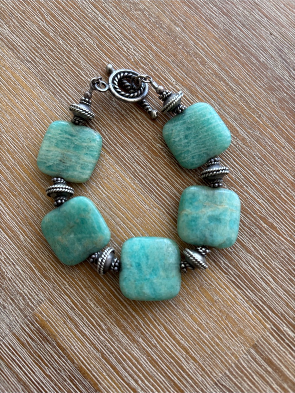 Adventurine Square Stone Bracelet